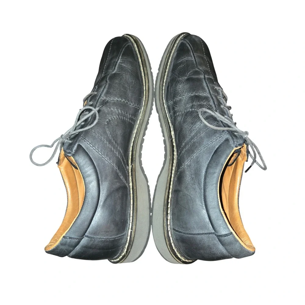 Allen Edmonds Voyager Walking Oxfords Men 14D Grey Leather Lace Up Stitched 9384